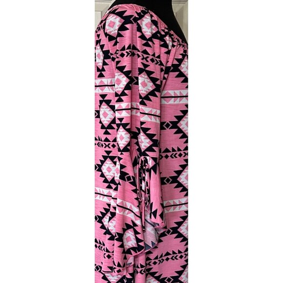 Women's TEE FOR THE SOUL Brand Shift Dress Geometric Print Poly Blend Size M - Picture 5 of 16